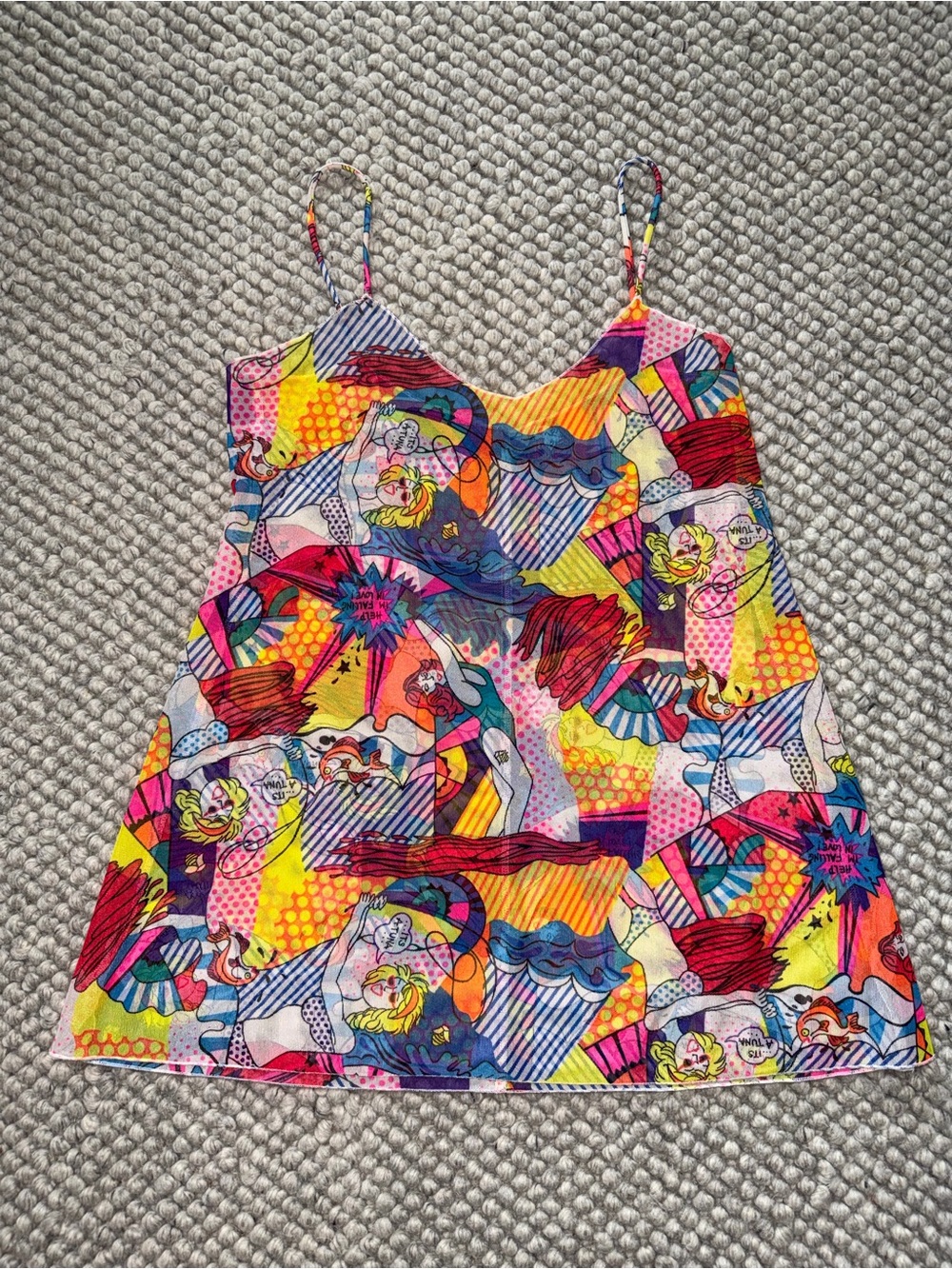 Retro Comic Style Sheer Tank